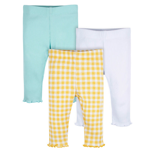 3-Pack Baby & Toddler Girls Picnic Day Dreams Pull-On Knit Leggings